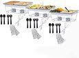 Medgo Chafer Set Full Size Disposable Wire Chafer Stand Kit Best Party Chafer Kit