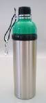 Good Life Gear Eco Friendly 24 oz Stainless Steel With Green Cap Reusable Water Bottle