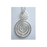 Silver Plated Double Celtic Love Knot Necklace - Made in Ireland