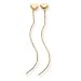 14k Tube and Heart Threader Earrings