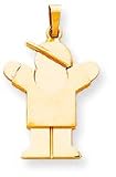 Boy With Cap Charm, Yellow Gold
