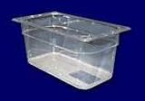 Clear Top Notch Food Pan Third Size - 6'' deep Clear