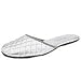 Foot Petals Hostess Slipper Peek-A-Shoe Pouch | Women's Slippers Silver Quilt w/Zebra...