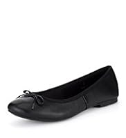 Leather Slip-On Bow Pumps