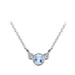 0.41 Ct Round Aquamarine Necklace in 18K White Gold by Mysolitaire