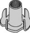3 Prong Tee Nut Zinc 1/4-20 X 7/16 (Pack of 2,000)