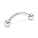 Scrap Metal 23 316L Surgical Steel Bent Curved Barbell 18g 18 Gauge