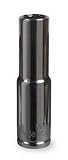Westward 1EZT1 Socket, Deep, 1/4 In Dr, 6 Point, 5.5mm