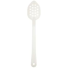 Carlisle 442102 White 13-Inch Perforated Serving Spoon (Case of 12)