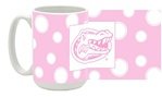 Florida Gators (Pink Polka Dot) 15oz Ceramic Mug