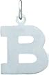 Sterling Silver Medium Block Initial B Charm