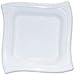 Boardwalk PI410W2020 Heavy-Duty Plastic Plates, Square, 10-1/4