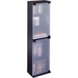 Atlantic Oskar Wood Cabinet With Frosted Glass Doors