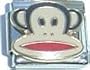 Clearly Charming Monkey Smiling Italian Charm Bracelet Link