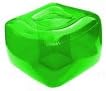 Super Inflatable Blow Up Bubble Foot Stool Ottoman - Lime