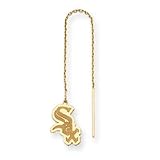 14K Chicago White Sox Logo Kidney Earrings