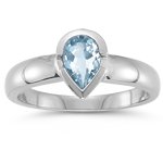0.60CtsAquamarineSolitaireRingin14KWhiteGold