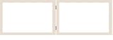 Square Corner classic horizontal white wood hinged