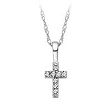 14kt. White Gold, Child Size Cross Pendant