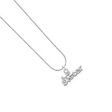 Silver Lil Sister Snake Chain Charm Necklace [Jewelry]