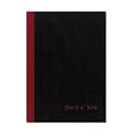 Black n' Red Casebound Notebook, Ruled, 8.5 x 5.87 Inches, White, 96 Sheets per Pad (E66857)