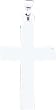 14K White Gold Cross Charm