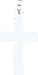 14K White Gold Cross Charm