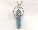 Sterling Silver Aqua Aura Wrapped Pendant