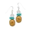 .925 Silver, Turquoise, Jasper & Quartz Earrings