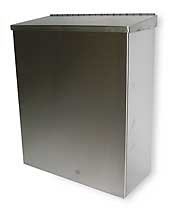 Tough Guy 1ECK9 Wall Mounted Receptacle, Silver