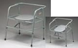 Commode - Heavy Duty Adjustable. Elongated Seat Commode with Toilet Paper Holder. This is a taller and wider Commode of steel construction with a weight capacity of 650 lbs. Adjustable legs permit the seat to be angled for added comfort and easy access