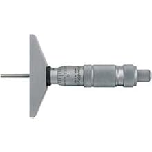 Brown & Sharpe 599-603-146-3 Vernier Depth Gauge, Micrometer Type, 0-6" Range, 0.0001" Graduation, +/-0.003mm Accuracy, 4" Base, 6 Rods