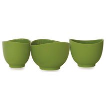 iSi Basics Flexible Silicone Mixing Bowls, Set of 3, 1 QT, 1.5 QT, 2 QT, Wasabi by iSi
