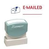 SHA2025 E-Mailed Ink Stamp, 1/2x1-5/8, Blue/Red Ink
