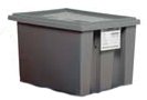 Quantum QDC2420-12 Attached Lid Container 24-Inch by 20-Inch by 12-Inch, Gray