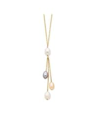 14k Multi-colored Pearl Necklace - XF157-16"