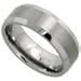 Rosenthal Collection Beveled Edge Center Brushed Finish 8mm Comfort Fit Mens Tungsten Carbide Wedding Band Ring Sizes 8 to 13 (11)
