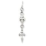 Sterling Silver Gothic Dangle Earrings - JewelryWeb