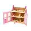 Chad Valley Wooden 3 Storey Dolls House - Pink