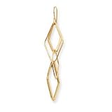14k Diamond Shape Drop Earrings