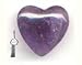 Amethyst Half Drilled Heart Shape
