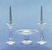 Miniature Chrysnbon Cake Plate with 2 Candles Amber
