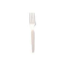 Plastic Medium-Weight Forks, White, Box Of 100