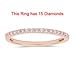 1/4 Cts Pink Diamond Ring in 10K Pink Gold-7.0