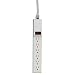 Compucessory Power Strip,6 Outlet,Built-in Circuit Breaker,15' Cord,Gray