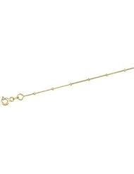Solid Beaded Curb Chain 14K Gold Yellow Ch228 18 Inch