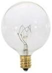 Havells-SLI 60462 - 25G161/2CL/BX - 25 Watt G-16 1/2 Clear Globe Shape Light Bulb, Candelabra Base