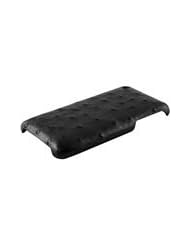 Black iPhone 3G / 3GS Clip On Case - Genuine Ostrich Skin Leather
