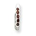 Sterling Silver Garnet Hinged Hoop Earrings