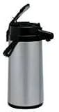 Update International Tin Glass Lined 2.2 L Airpot w/ Black Lever-Top